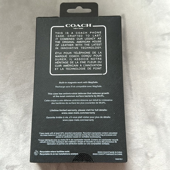 NWT Coach Protective Case for MagSafe iPhone 15/14/13 Moody Floral Glitter - Picture 3 of 6